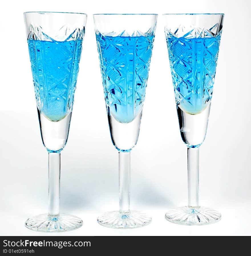 Three wineglass