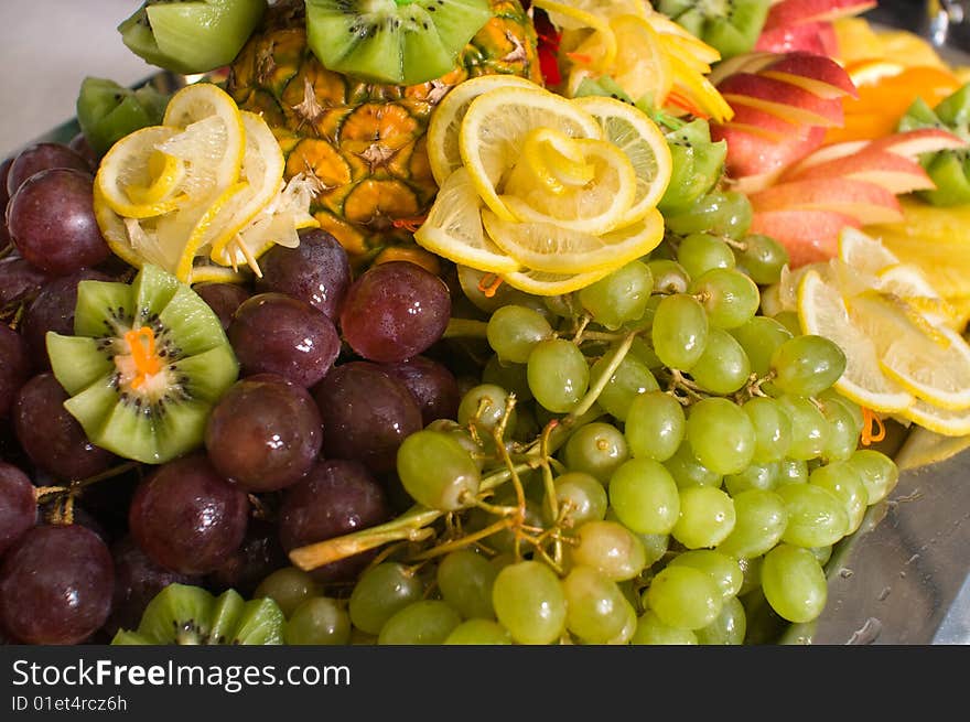 Dish With A Fruit Dessert.