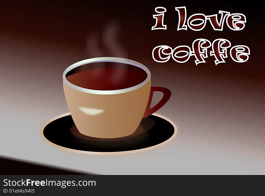 Coffe time concept representation in this graphic illustration