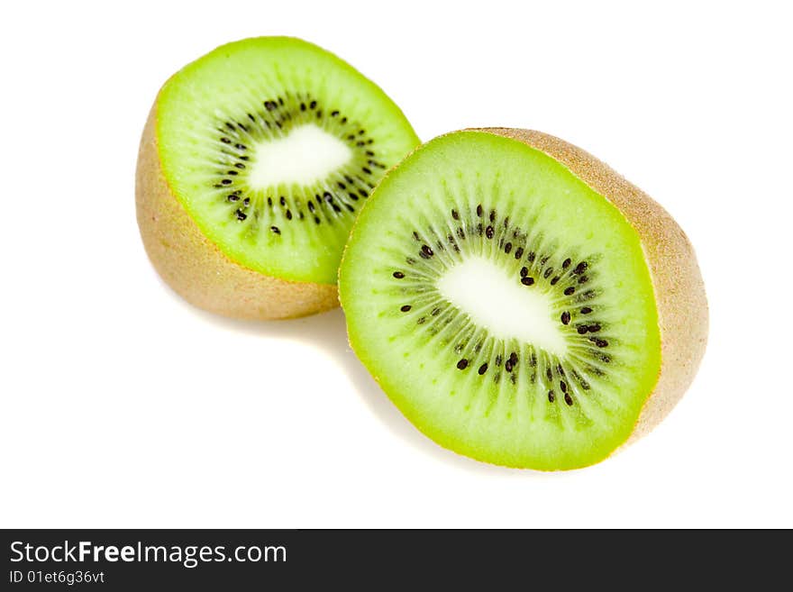 Fresh Kiwi on white ground