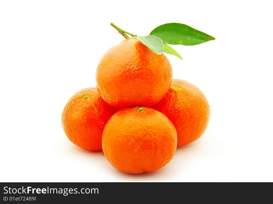 Tangerine isolated on a white background