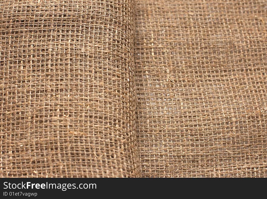 Ecological material: sackcloth. Ideally as background