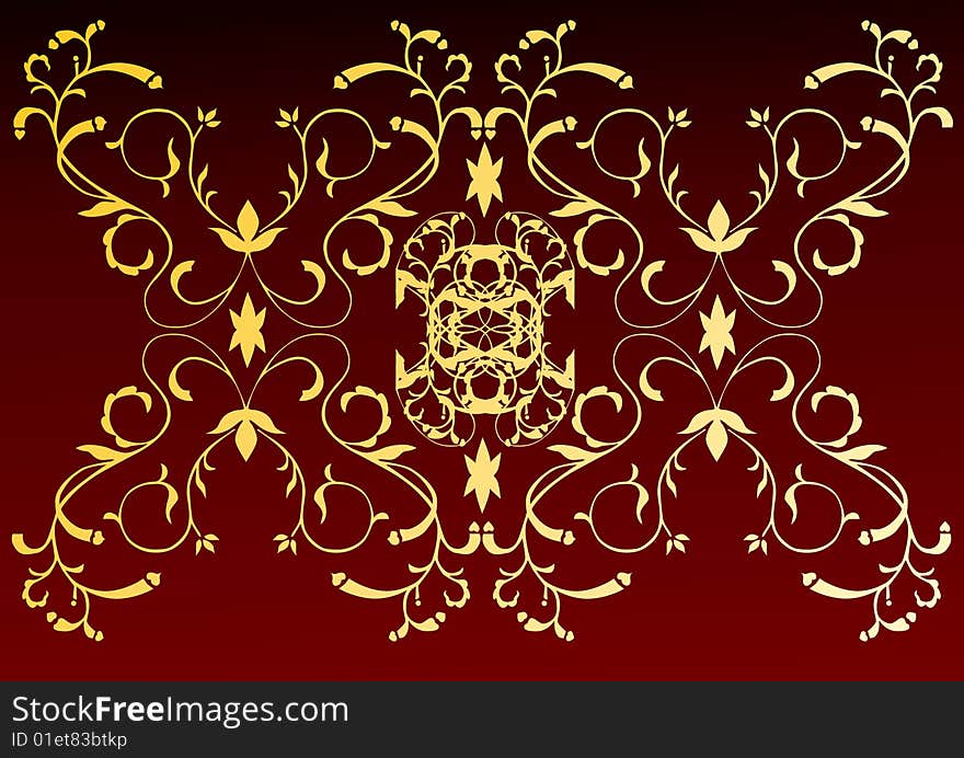 Abstract floral decoration vector illustration