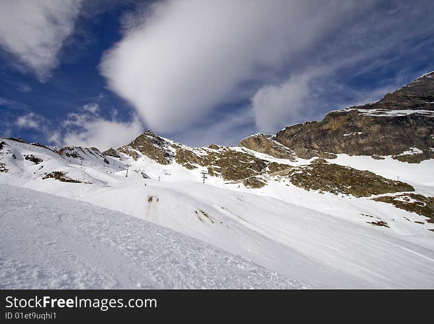 Beautiful landscape with blue sky and clouds. Beautiful landscape with blue sky and clouds