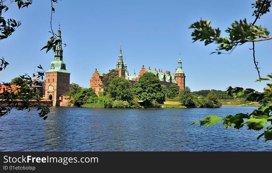 Famous castle in Hilleroed, Denmark. Famous castle in Hilleroed, Denmark