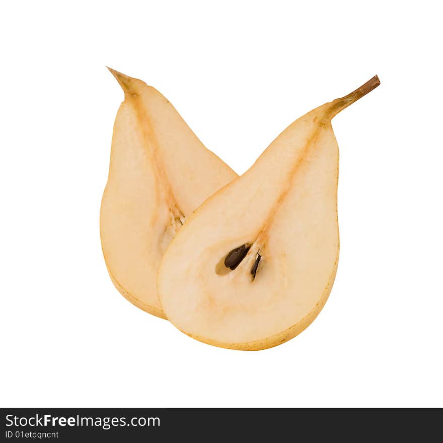 Sections of pear