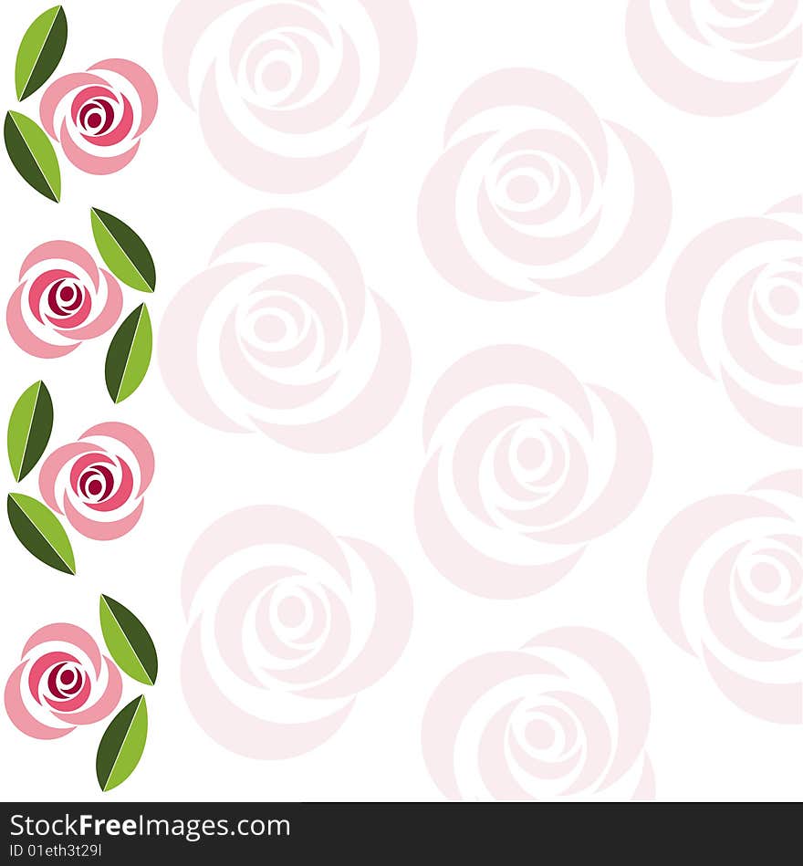 Abstract flower frame