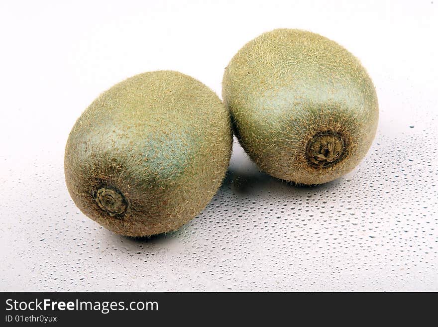 Kiwi Fruit on white background .