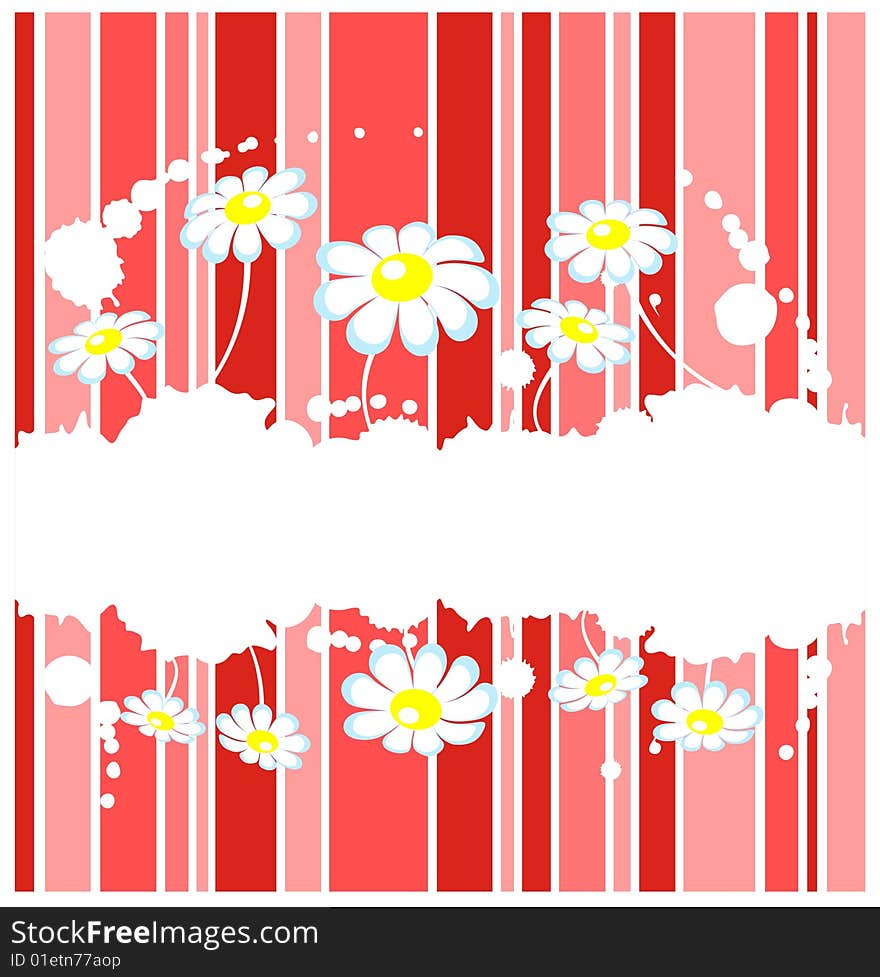 Striped Floral Background