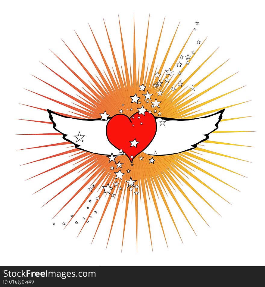 Heart with wing