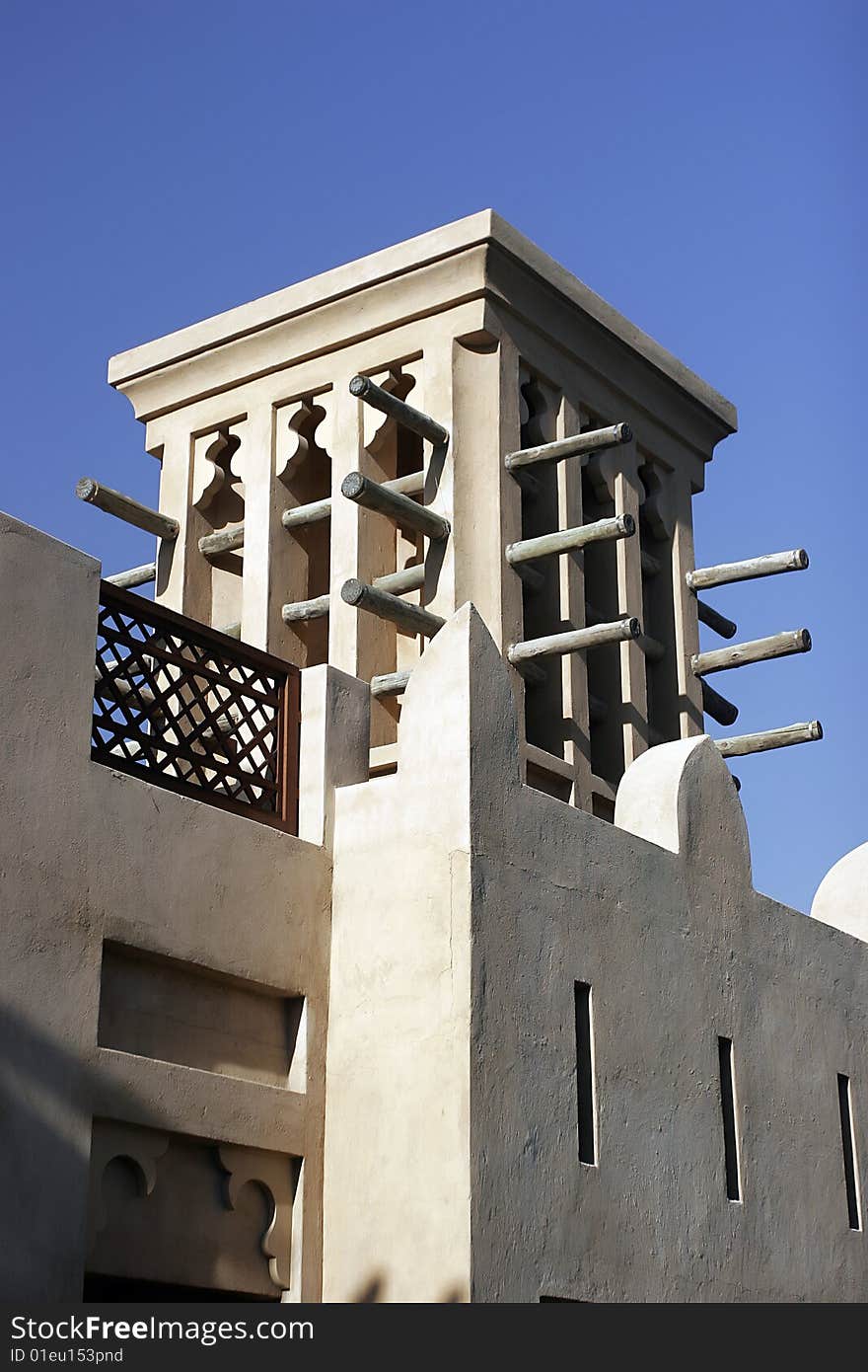 Traditional arabic architecture, dubai, united arab emirates