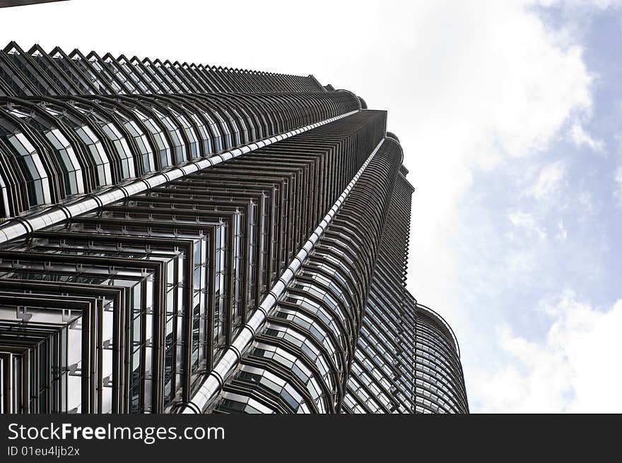 Kuala Lumpur City Center towering to the sky. Kuala Lumpur City Center towering to the sky.