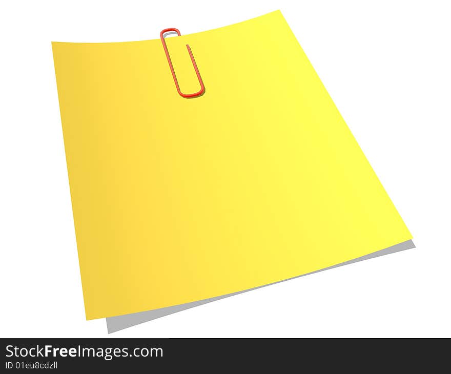 Yellow paper pinned