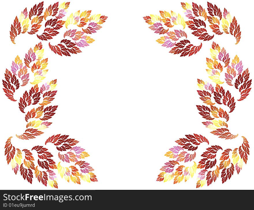 Floral background isolated in white background