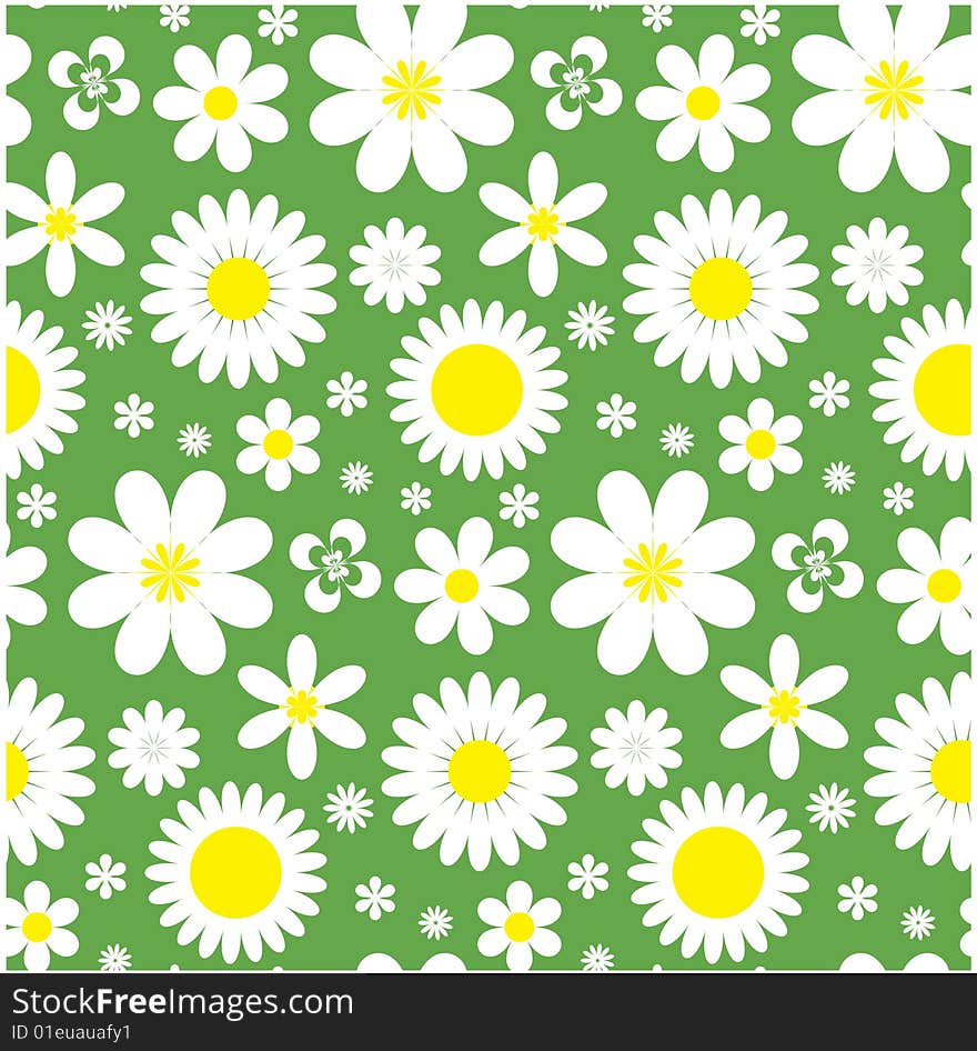 Seamless nature pattern with flowers. Seamless nature pattern with flowers