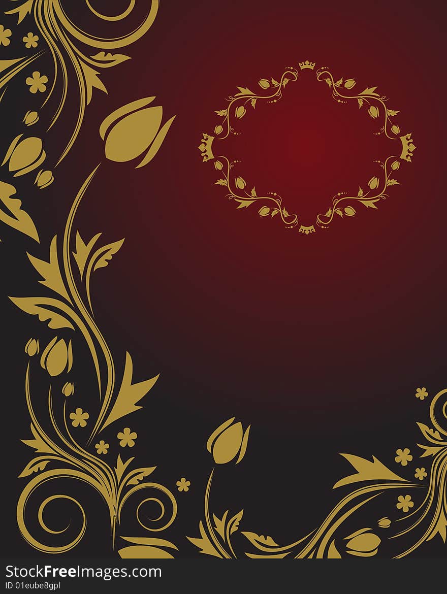 Floral background with place for your text