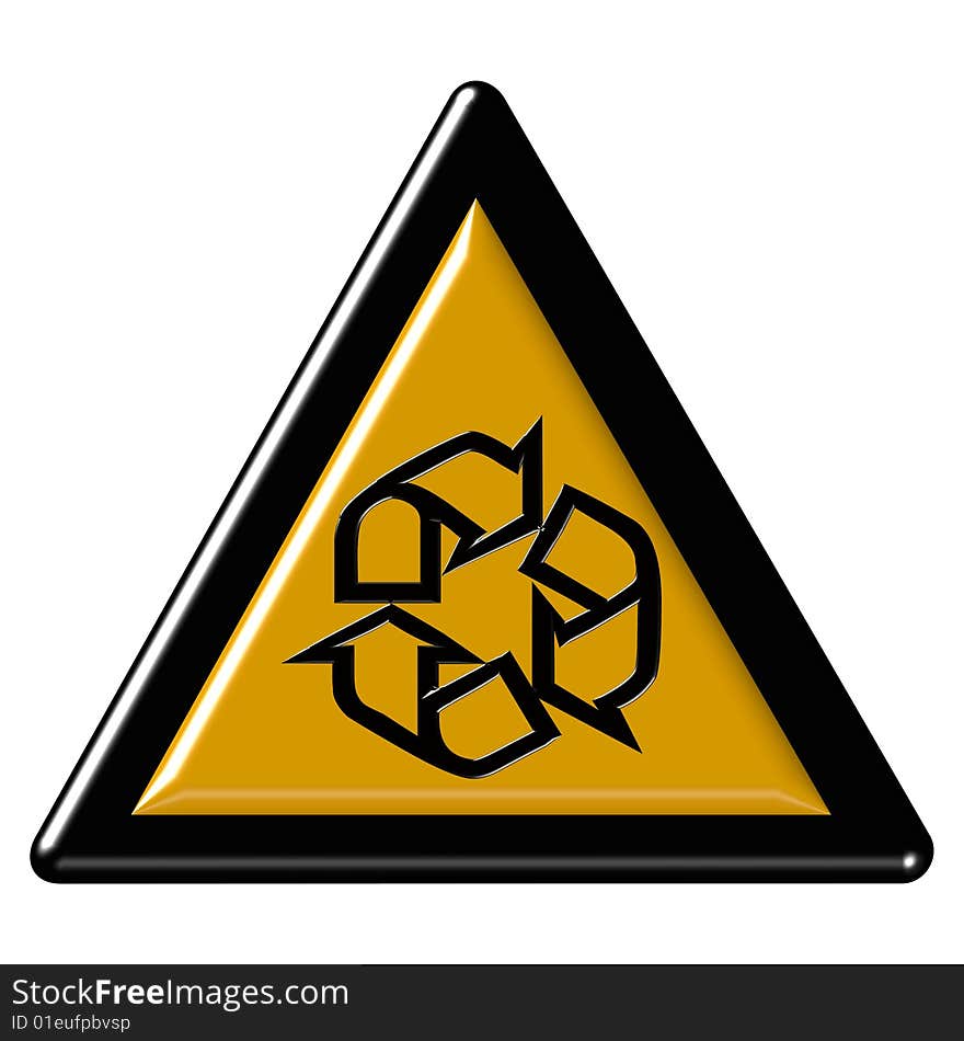 Recycle sign - a computer generated image