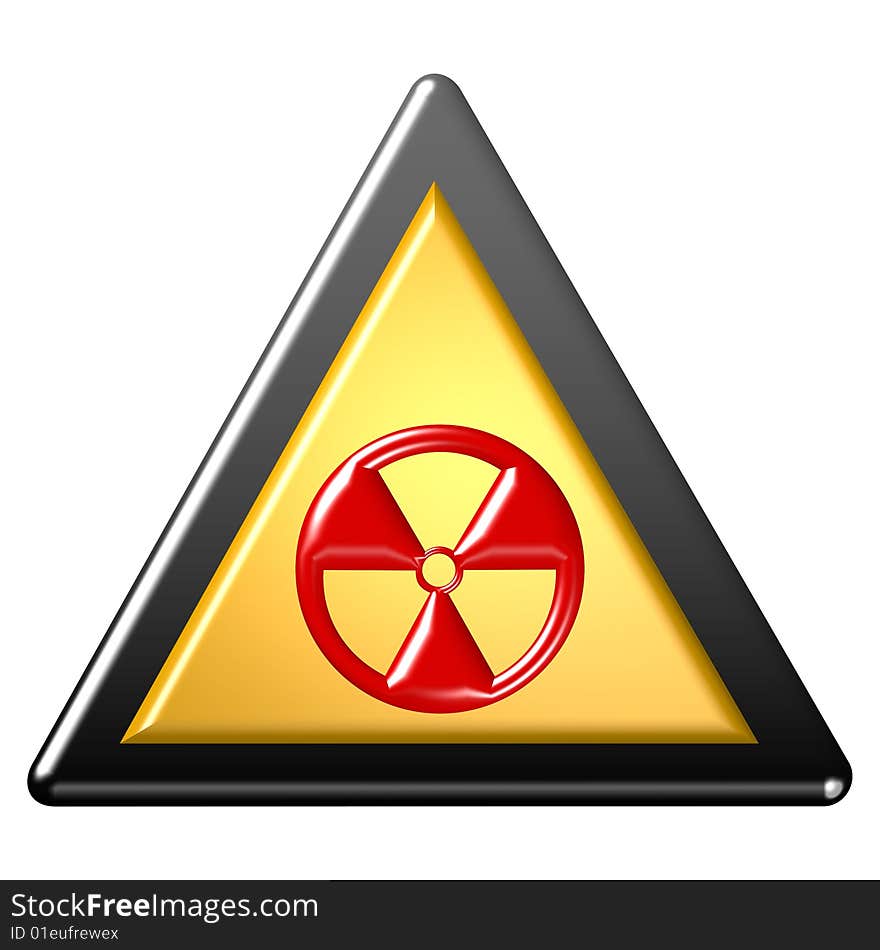 Radioactive sign - a computer generated image