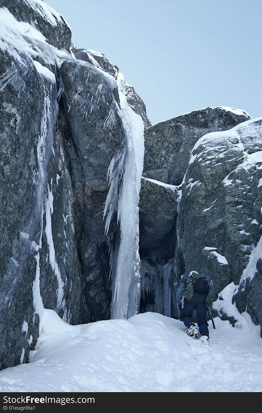 Ice climbing sport