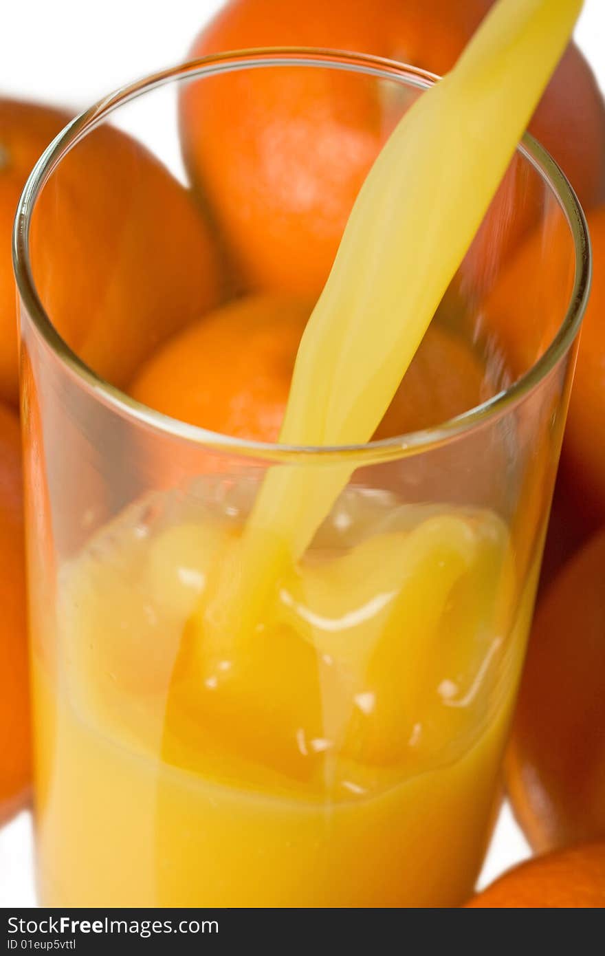 Pouring a glass of Orange Juice