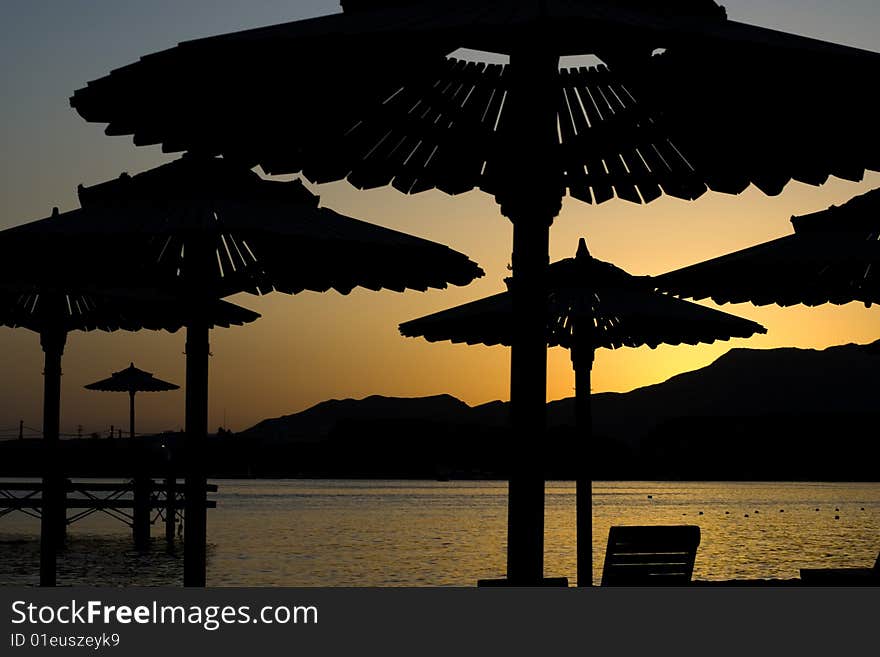 Evening beach