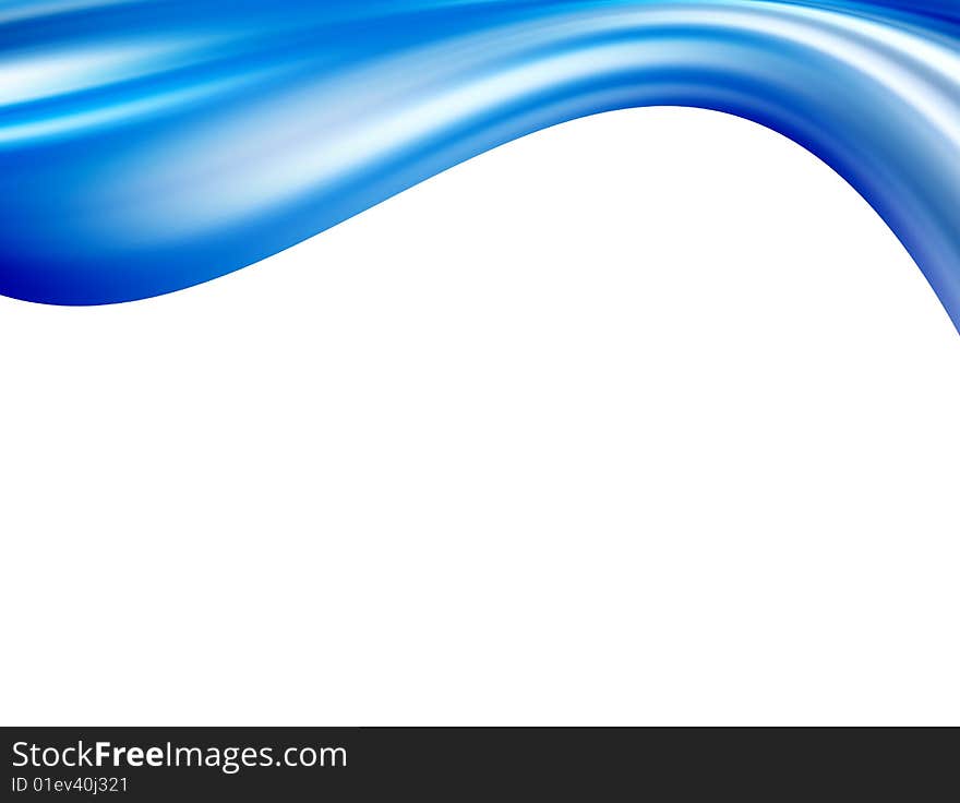 Blue dynamic waves on white background. Abstract illustration. Blue dynamic waves on white background. Abstract illustration.