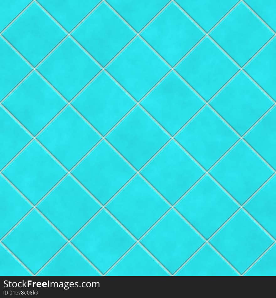 Seamless tillable background of turquoise tiles or wall