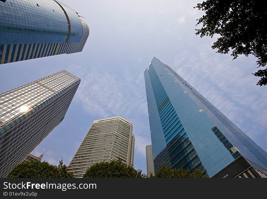 Very high office buildings in China