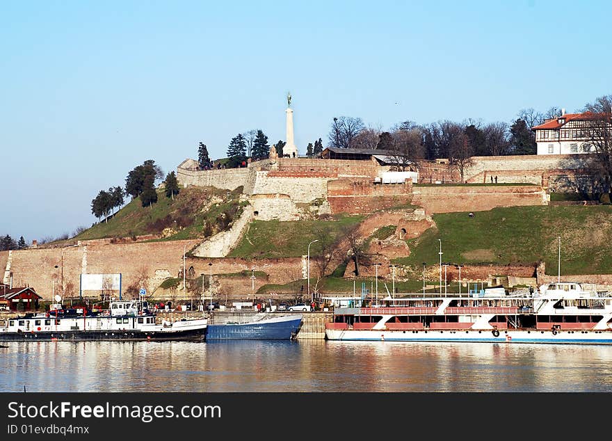 Fortress over danube river in center of Belgrade, Serbia. Fortress over danube river in center of Belgrade, Serbia