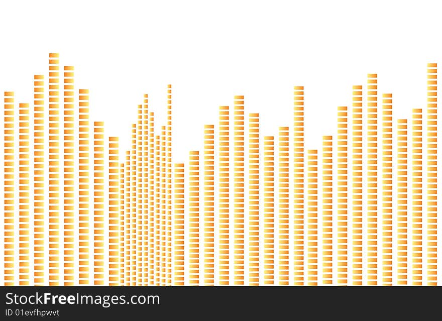 Detail of equalizer display designed by illustration