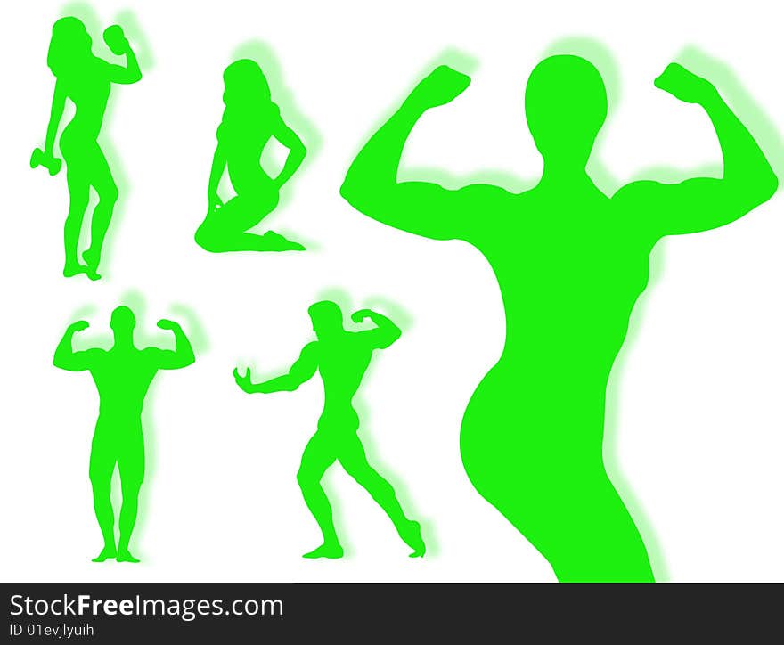 Body builder silhouette