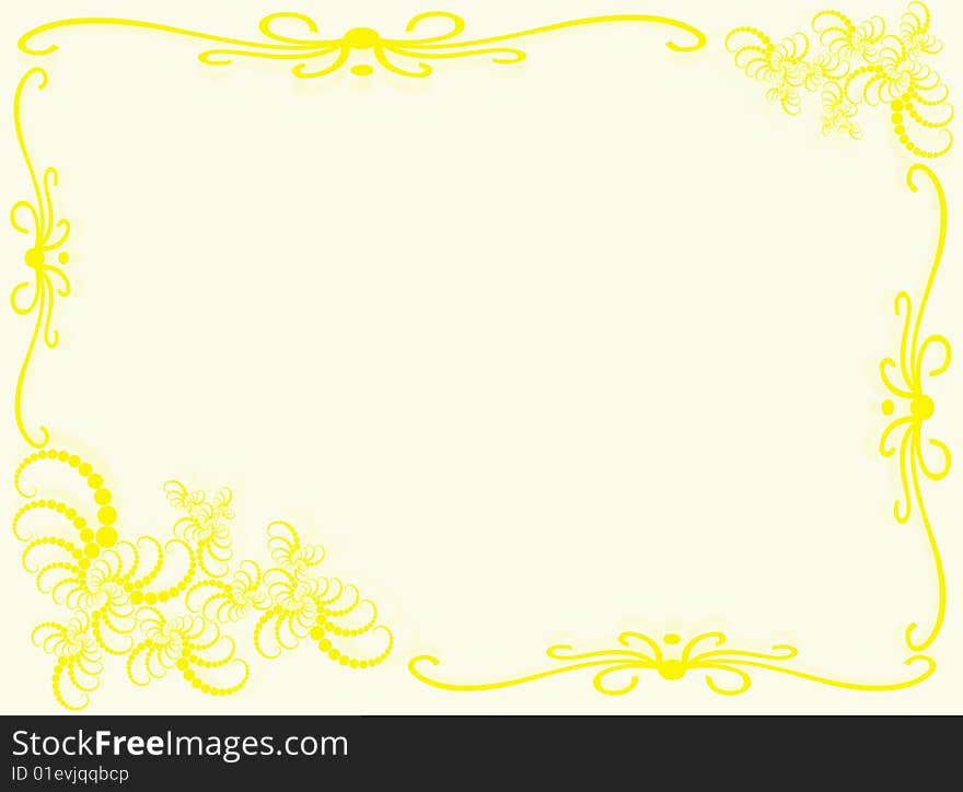 Abstract background with frame and abstract decorations. Abstract background with frame and abstract decorations