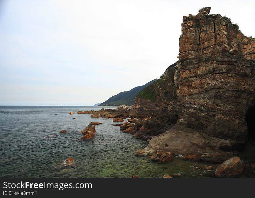 Beach scarp view,shenzhen city