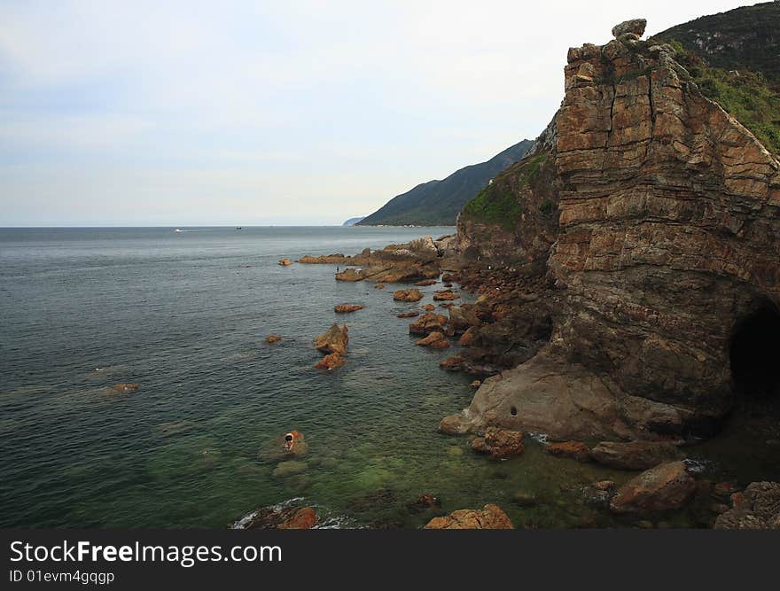 Beach scarp view,shenzhen city,PRC