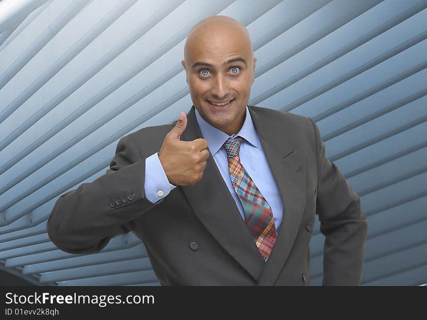 Businessman with a mix background. Businessman with a mix background