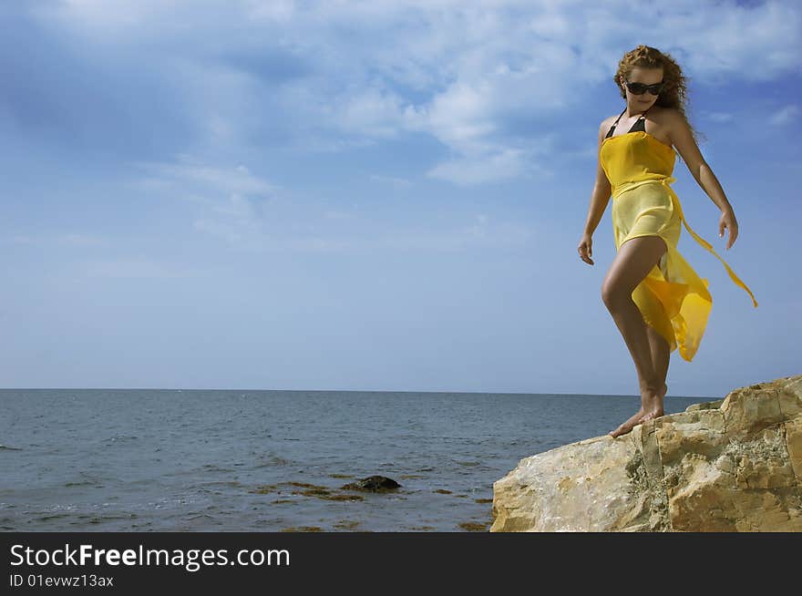 Beautiful Girl On A Beach