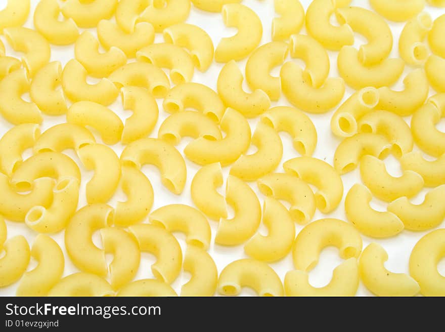 Pasta on a white background