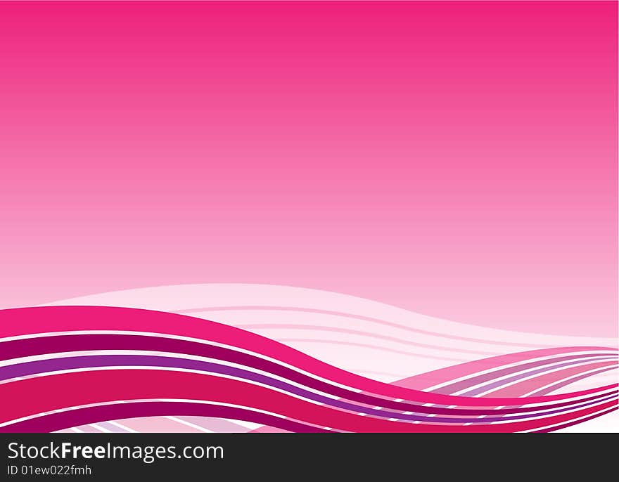 Background with pink waves