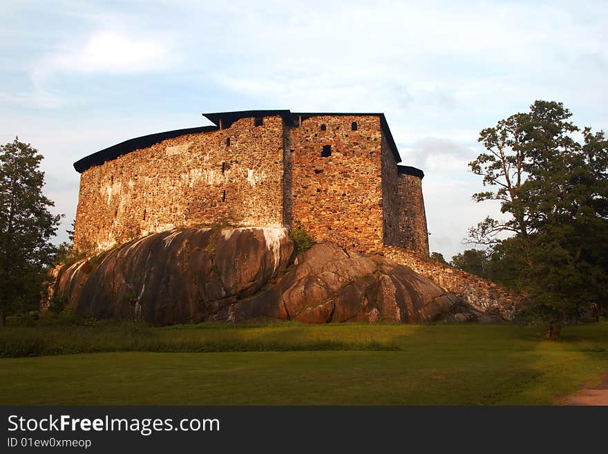 Swedish stone fortress in Finland. Swedish stone fortress in Finland