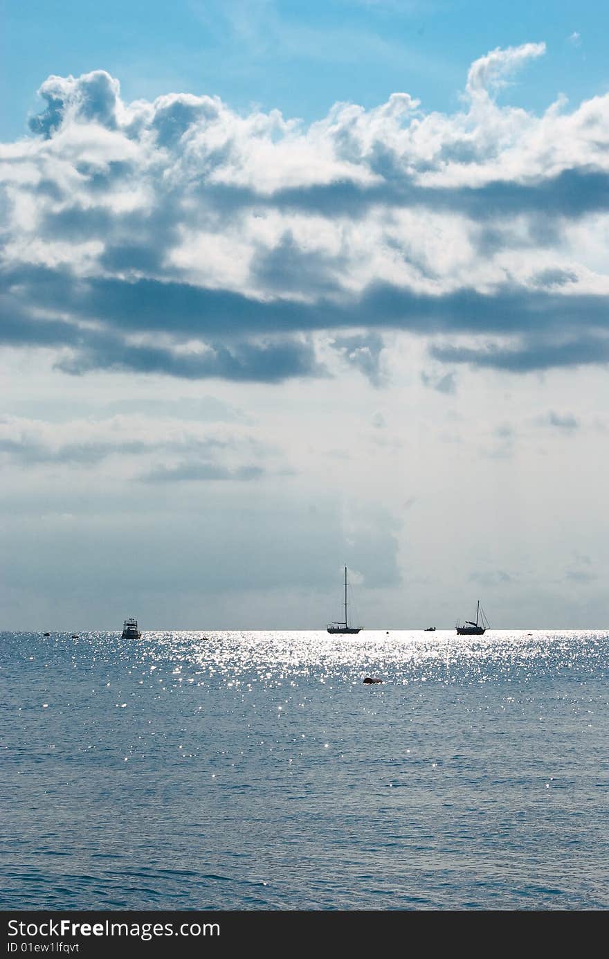 Boats at sea