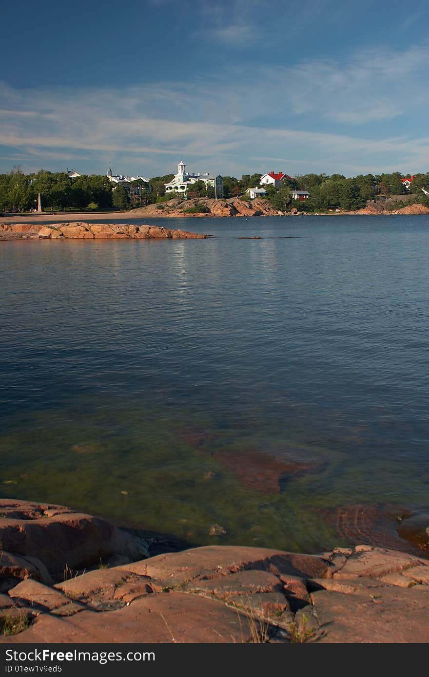 Holiday houses on coast of Hanko