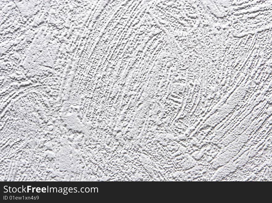 Closeup of white textured wall