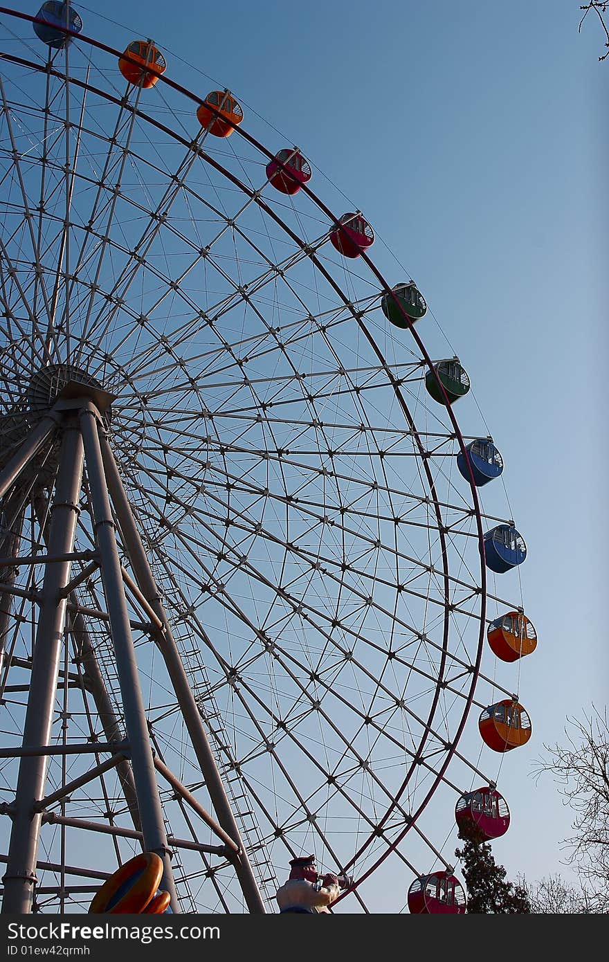 Giant wheel in a park. Giant wheel in a park