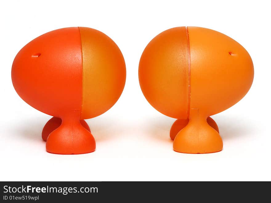 Two orange eggs