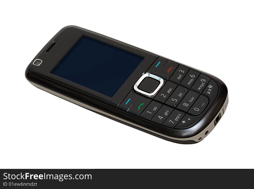 Modern mobile phone on a white background