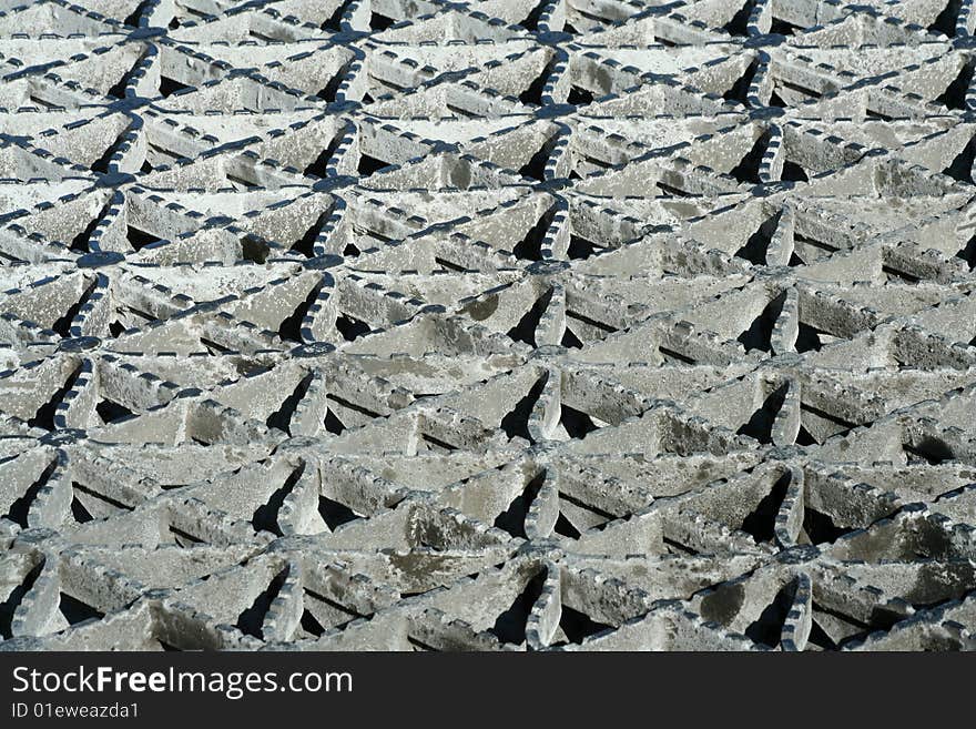 A Metal bridge grating abstract backgound