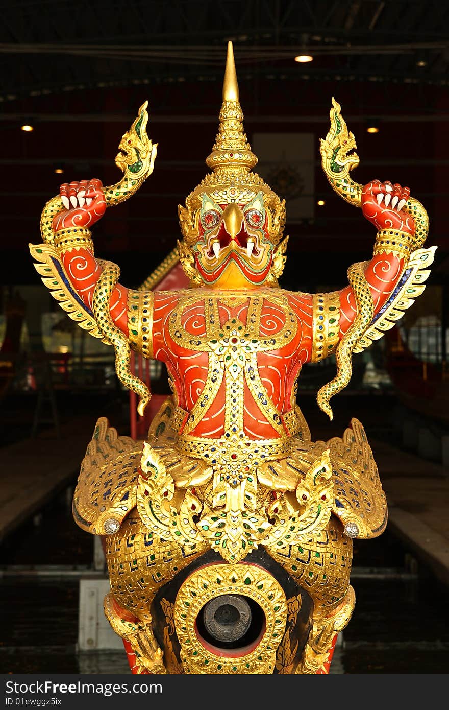 The royal barge, one of the supreme art of Thailand. There are many styles of head. This is one of them, Garuda. The royal barge, one of the supreme art of Thailand. There are many styles of head. This is one of them, Garuda.