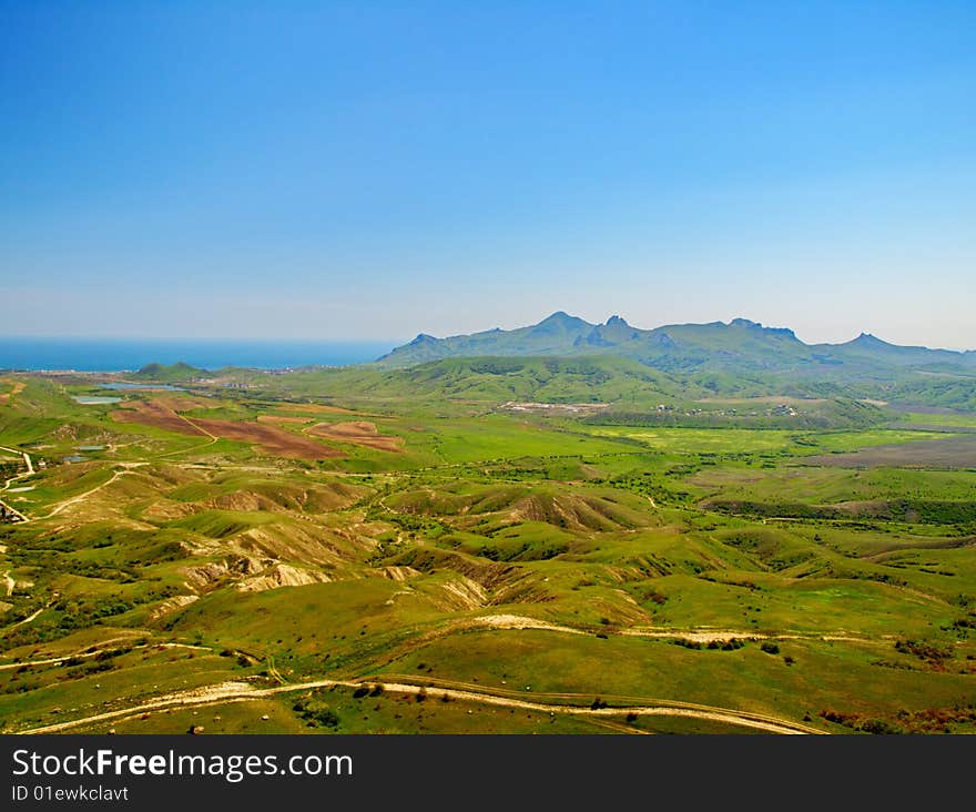 Crimean landscape near the sea