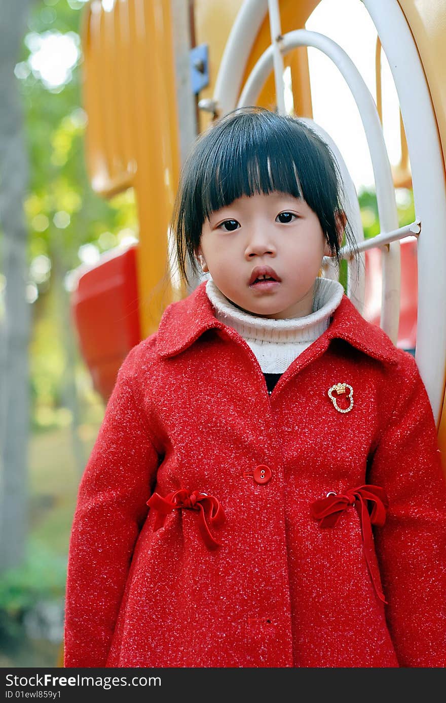 Bright picture of adorable chinese child