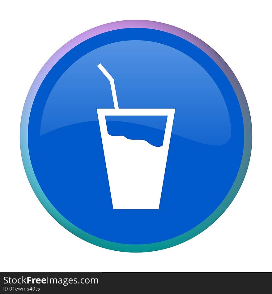 Drink web button - a computer generated image